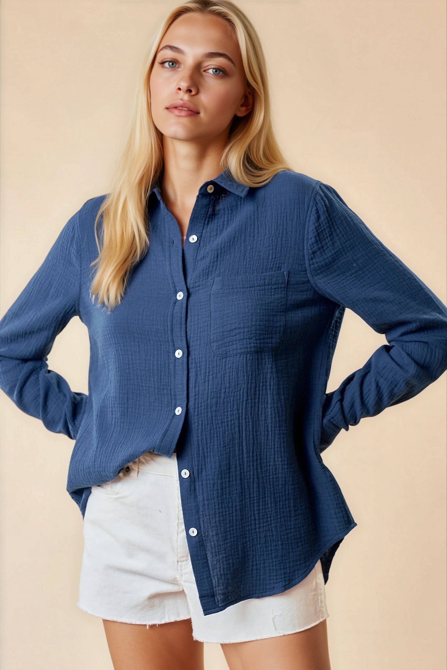 TEXTURED COTTON SHIRT