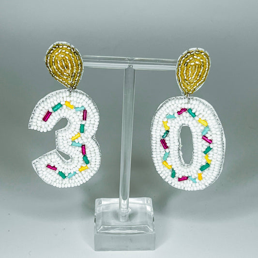 30th Birthday Cake Earrings