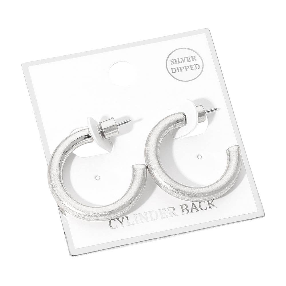 Gold Dipped Open Hoop Earrings