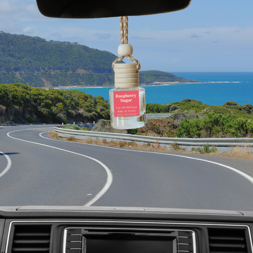 Hanging Car Diffusers | Raspberry Sugar | Made in USA
