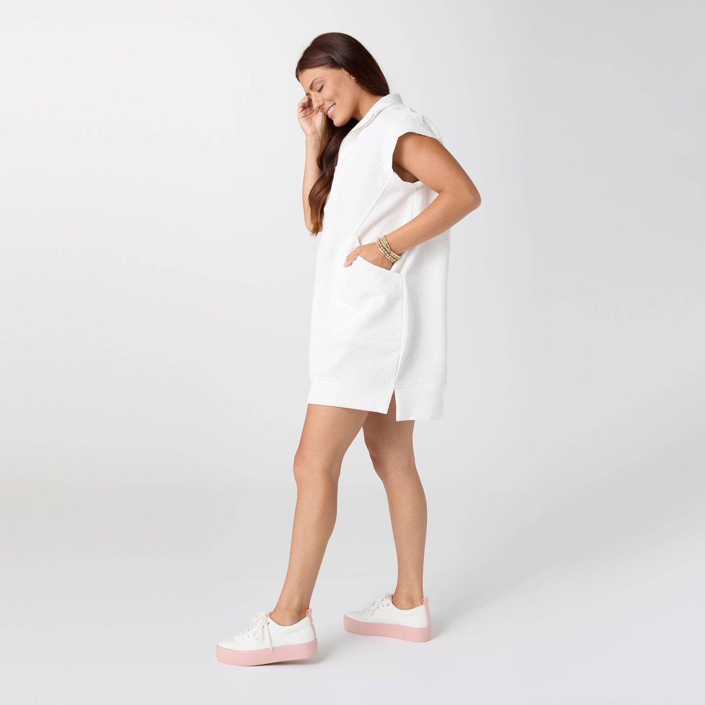 Serena Sleeveless Quilted Dress with Pockets
