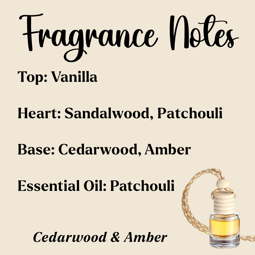 Hanging Car Diffusers | Cedarwood + Amber | Made in USA