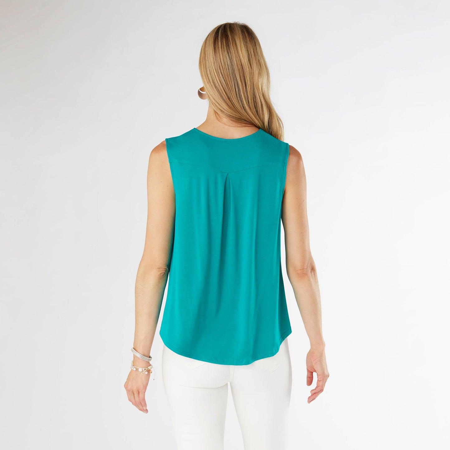 Erin Pleat Back V-Neck Tank