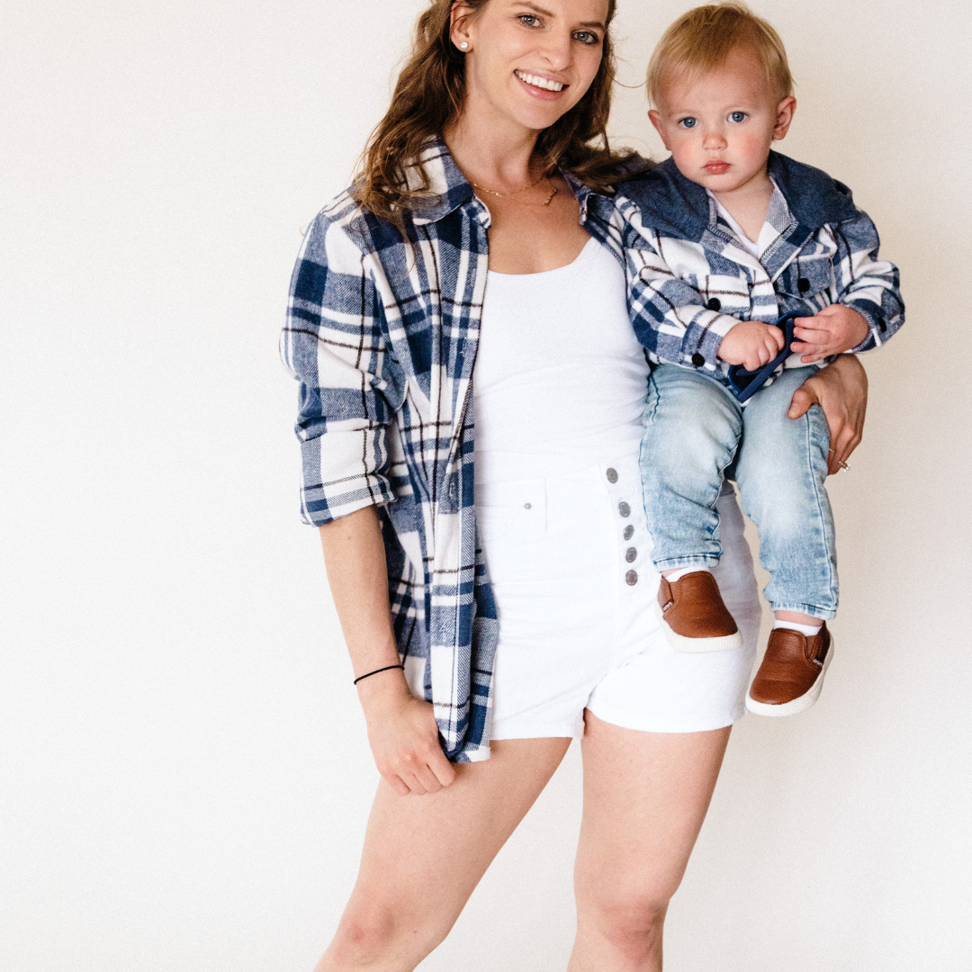 Navy Plaid Flannel - Adult