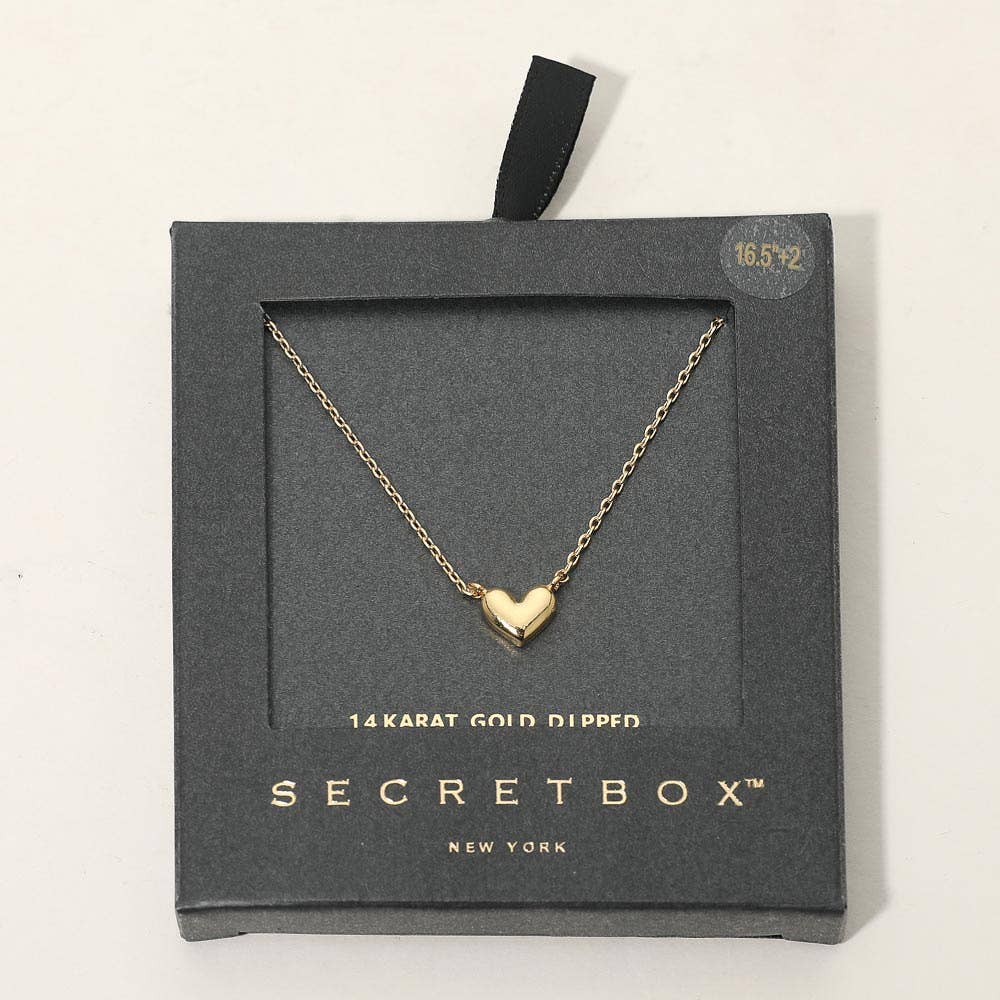 14K Gold Dipped Heart Pendant Necklace