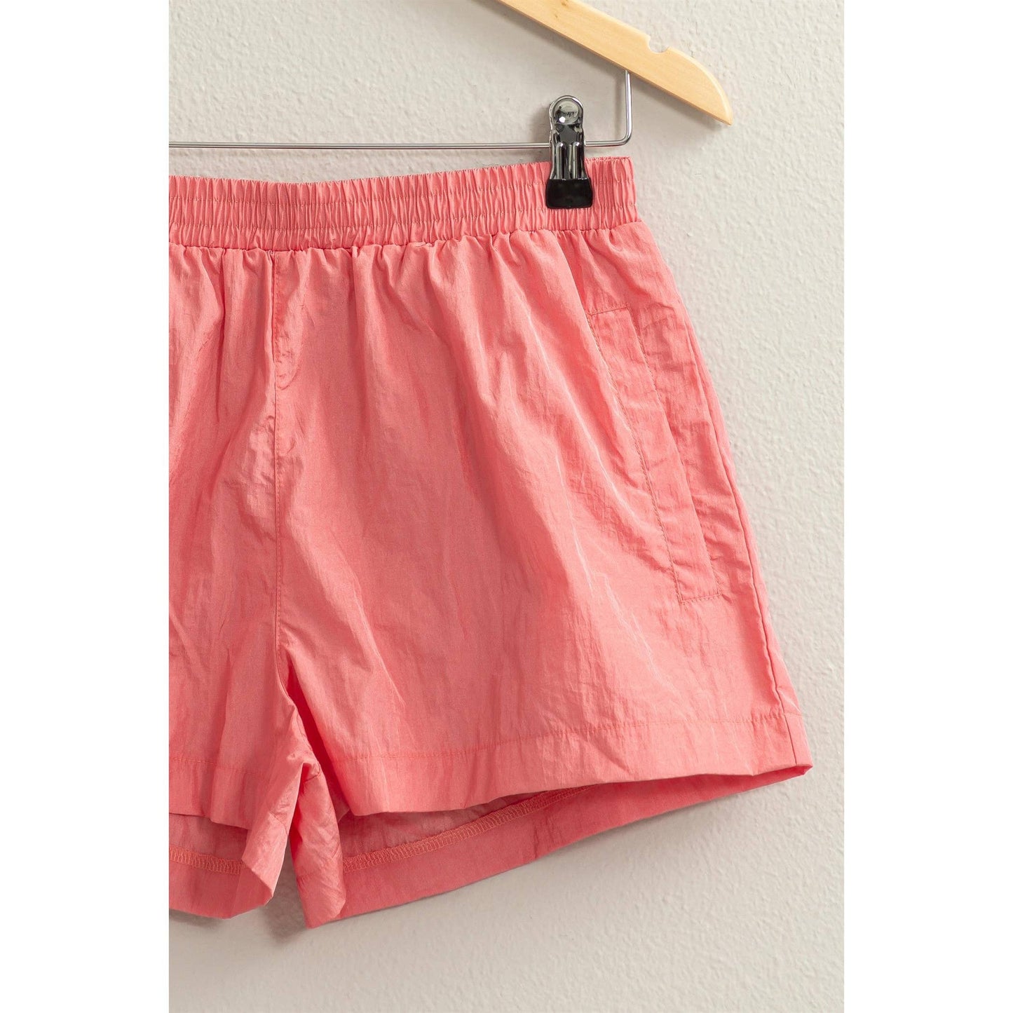 MID WAIST NYLON SHORTS