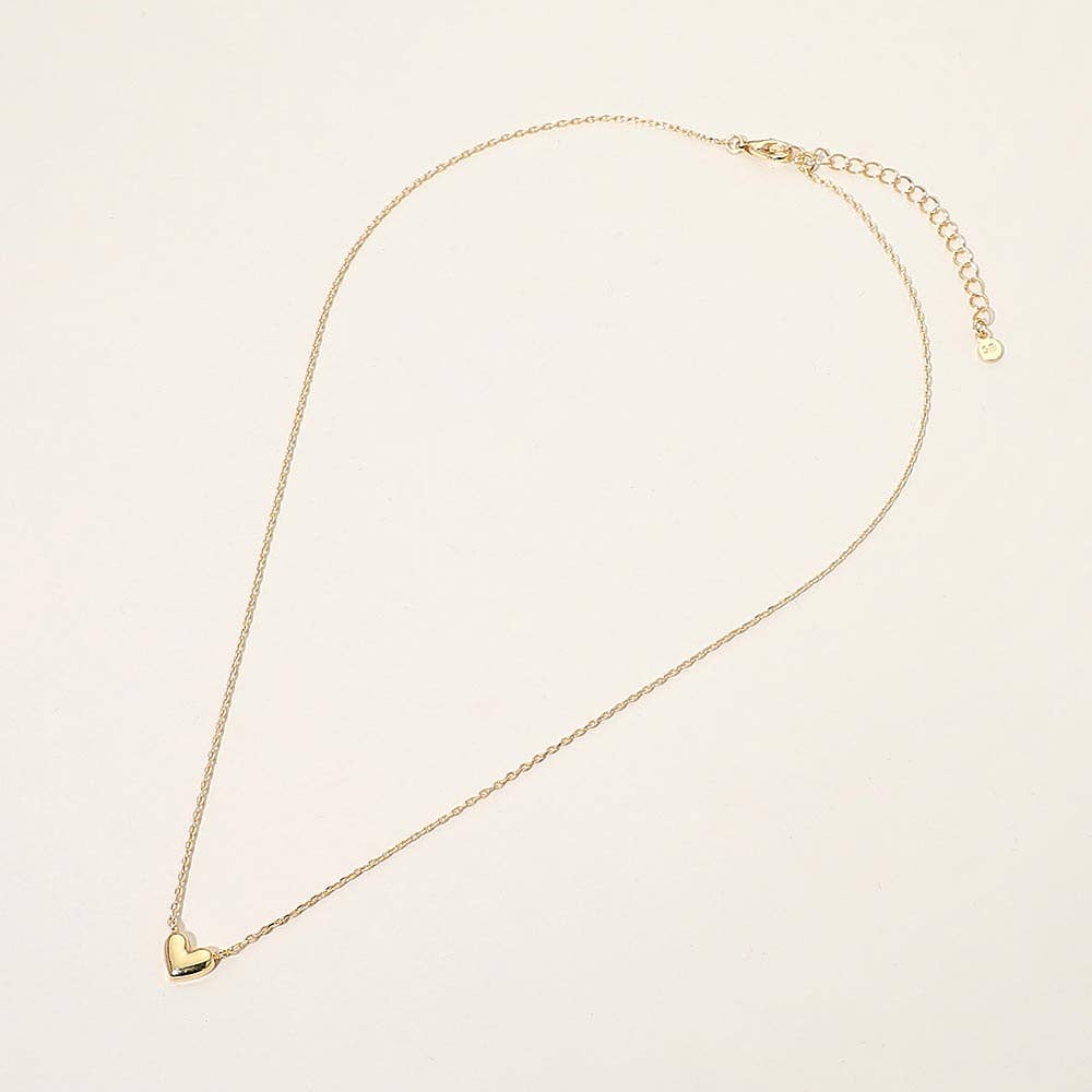 14K Gold Dipped Heart Pendant Necklace