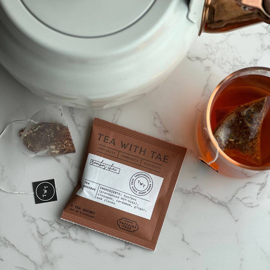 Rooibos Chai Herbal Decaf Tea - Individually Wrapped Tea Bag