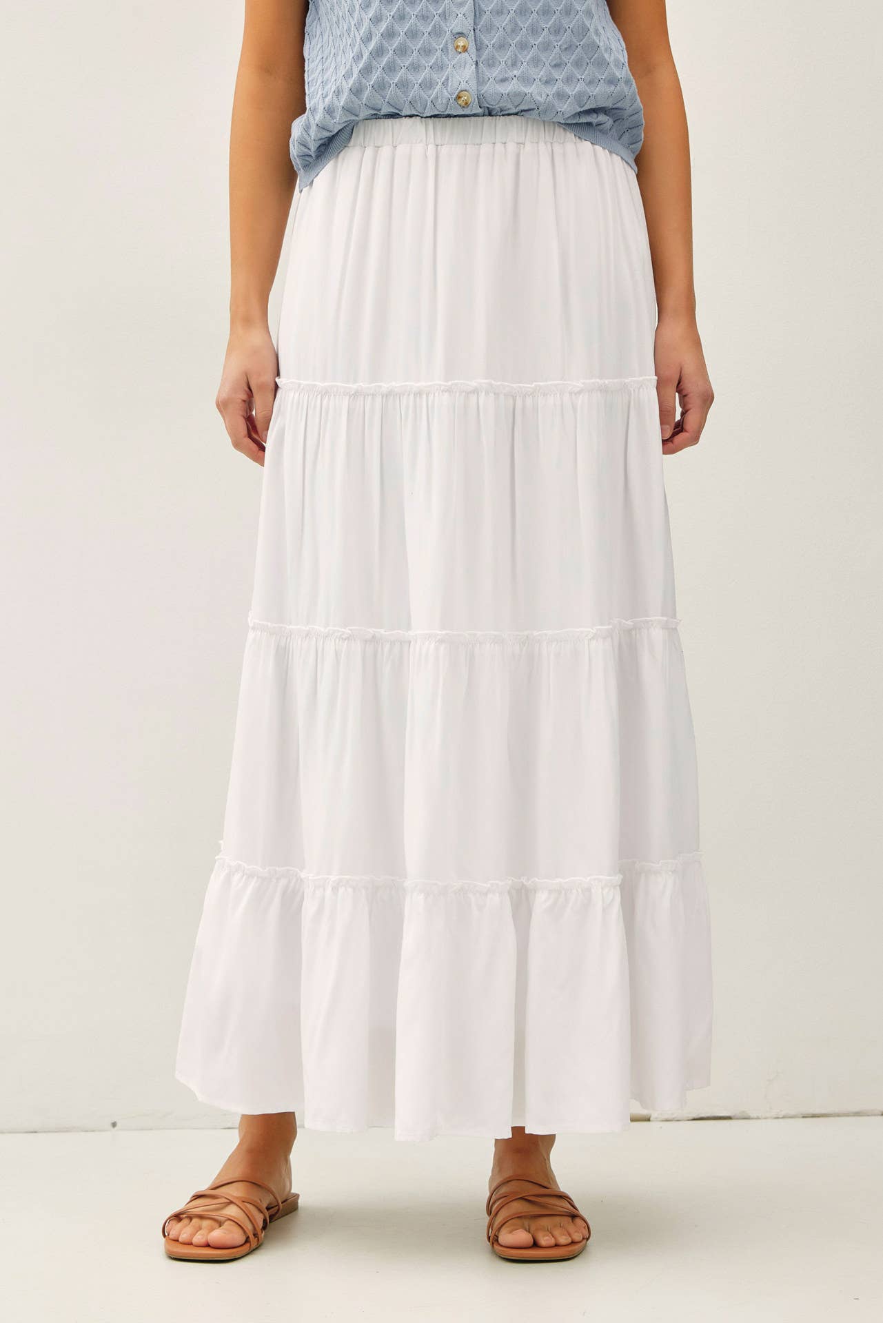 TIERED MAXI SKIRT