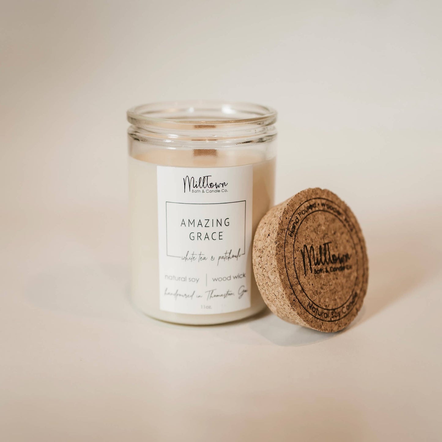 Amazing Grace Soy Candle-100% Natural Soy Wax | Wooden-Wick Candles | Clean-Burning & Long-Lasting