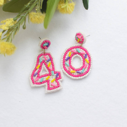 Happy 40th Birthday Earrings