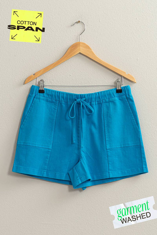 PATCH POCKET DRAWSTRING SHORTS