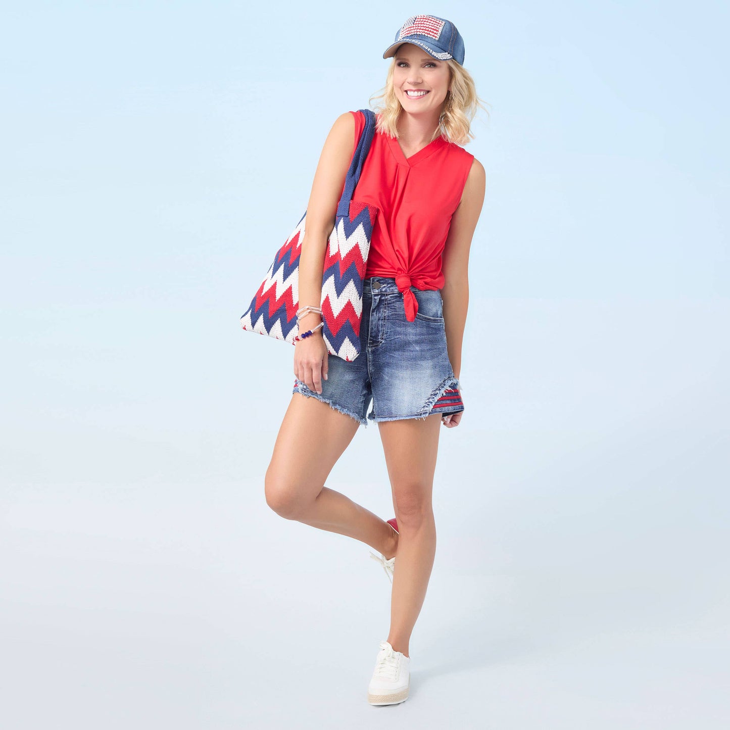 Erin Pleat Back V-Neck Tank