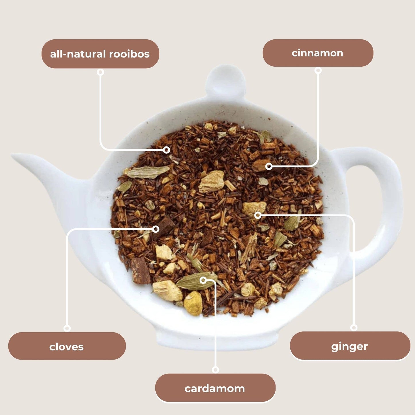 Rooibos Chai Herbal Mini Tube Gift (5 tea bags)