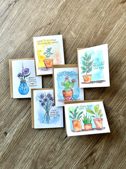 Assorted Positive Plants Cards