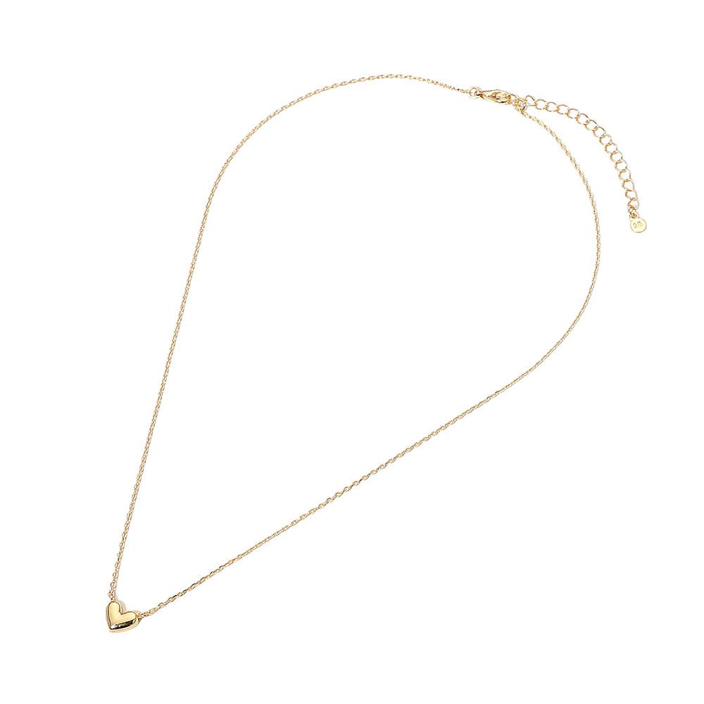14K Gold Dipped Heart Pendant Necklace