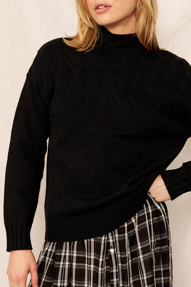 Long Sleeve Mock Neck Sweater