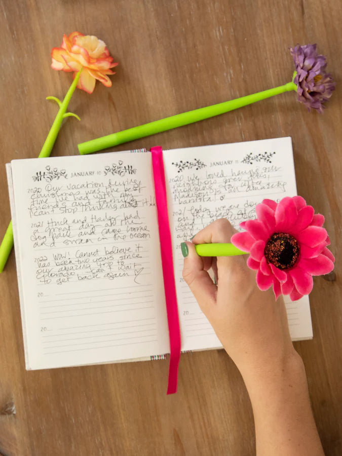Natural Life Happy Gel Ink Pens, Set of 3-Gerber Daisies