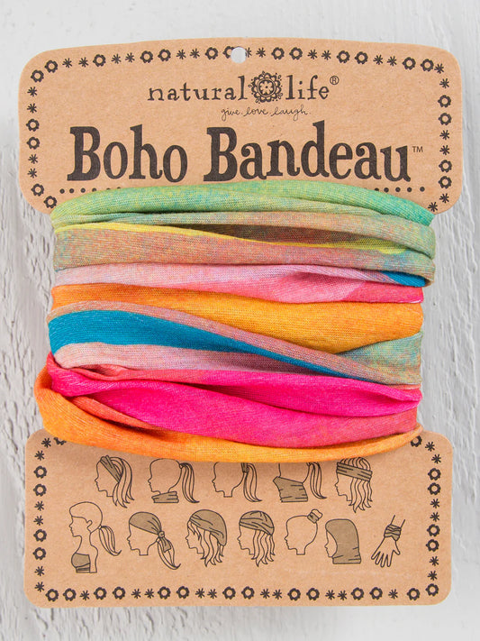 Natural Life Full Boho Bandeau® Headband-Rainbow Ombre